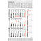Korsch Planning 3 mois 2025 Combi, minuteur à bandes, curseur de date, L 300 x H 478 mm, gris