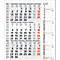 Un calendrier de trois mois pour septembre, octobre et novembre 2027. Les week-ends sont en rouge.