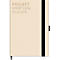 Korsch Projekt- und Meetingplaner, DIN A5, 200 pages, papier FSC, structure lin, tranche colorée, élastique &amp; porte-stylo, beige sable