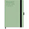 Korsch Projekt- und Meetingplaner, DIN A5, 200 pages, papier FSC, structure lin, tranche colorée, élastique &amp; porte-stylo, menthe