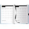 Korsch Projekt- und Meetingplaner, DIN A5, 200 pages, papier FSC, structure lin, tranche de couleur, élastique &amp; porte-stylo, bleu