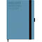 Korsch Projekt- und Meetingplaner, DIN A5, 200 pages, papier FSC, structure lin, tranche de couleur, élastique &amp; porte-stylo, bleu