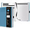 Korsch Projekt- und Meetingplaner, DIN A5, 200 pages, papier FSC, structure lin, tranche de couleur, élastique &amp; porte-stylo, bleu