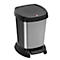 Kosmetikeimer Rotho PASO, 6 l, herausnehmbarer Inneneimer, Kunststoff, carbon metallic