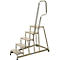 KRAUSE montageopstapje, met trapleuning/wielen, 5 treden, hoogte 1 m, 16,5 kg