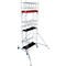 Krause ProTec XS aluminium vouwsteiger, 200 kg/m², geremde wielen, L 2000 x B 700 x H 6800 mm