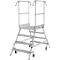Krause Stabilo Professional mobiele platformladder, dubbelzijdig toegankelijk, 2x4 treden, 600 x 700 mm platform, 3000 mm werkhoogte