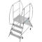 Krause Stabilo Professional mobiele platformladder, dubbelzijdig toegankelijk, 2x4 treden, 600 x 700 mm platform, 3000 mm werkhoogte
