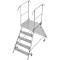 Krause Stabilo Professional mobiele platformladder, dubbelzijdig toegankelijk, 2x5 treden, 600 x 700 mm platform, 3200 mm werkhoogte