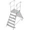 Krause Stabilo Professional mobiele platformladder, dubbelzijdig toegankelijk, 2x6 treden, 600 x 700 mm platform, 3450 mm werkhoogte