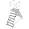 Krause Stabilo Professional mobiele platformladder, dubbelzijdig toegankelijk, 2x7 treden, 600 x 700 mm platform, 3700 mm werkhoogte