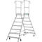 Krause Stabilo Professional mobiele platformladder, dubbelzijdig toegankelijk, 2x7 treden, 600 x 700 mm platform, 3700 mm werkhoogte