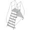 Krause Stabilo Professional mobiele platformladder, dubbelzijdig toegankelijk, 2x7 treden, 600 x 700 mm platform, 3700 mm werkhoogte