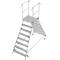 Krause Stabilo Professional mobiele platformladder, dubbelzijdig toegankelijk, 2x8 treden, 600 x 700 mm platform, 3950 mm werkhoogte