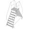 Krause Stabilo Professional mobiele platformladder, dubbelzijdig toegankelijk, 2x8 treden, 600 x 700 mm platform, 3950 mm werkhoogte