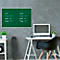 Kreidetafel X-tra!Line, 1800 x 900 mm, lackiert, Wandmontage, Hoch- & Querformat, magnethaftend, grün