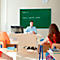 Krijtbord X-tra!Line, 1800 x 900 mm, gelakt, wandbevestiging, staand &amp; liggend formaat, magnetisch, groen
