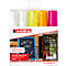 Krijtstift edding 4090 4-15 mm, 2x wit, 1x neongeel, 1x neonoranje, 1x neonroze