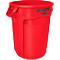 Kringloopmateriaalverzamelaar Brute, polyethyleen, rond, 121 l, rood