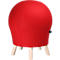 Kruk Sitness Alpine, met ingebouwde gymnastiekbal, bekleding 75% scheerwol, rood