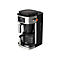 Krupps Kaffeemaschine mit digitalem Display, Edelstahlgehäuse und Glaskanne auf weißem Hintergrund.