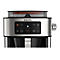 Nahaufnahme der Bedienoberfläche einer silber-schwarzen Krups Kaffeemaschine mit Touch-Tasten.