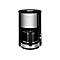 Kaffeemaschine Krups Pro Aroma Plus in Schwarz und Silber vor weißem Hintergrund.