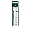 Faber-Castell ballpoint pen refill. On dark green packaging, pen with blue ink end, text: Ballpoint pen refill.