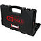 Schwarzer Werkzeugkoffer von KS Tools mit rotem Logo, Tragegriff und leeren Beschriftungsfeldern.