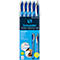 Kugelschreiber Etui Schneider, 4 x Slider Memo XB Schreibfarbe schwarz + 1 x Slider Rave XB Schreibfarbe blau, dokumentenecht, ViscoGlide®-Technologie