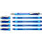 Kugelschreiber Etui Schneider, 4 x Slider Memo XB Schreibfarbe schwarz + 1 x Slider Rave XB Schreibfarbe blau, dokumentenecht, ViscoGlide®-Technologie