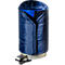 Réservoir cylindrique bleu avec housse isolante, panneau de commande, câbles.