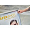 Kundenstopper, Format A1, beidseitig nutzbar, Antireflex-Folie, wetterfest, B 639 x T 700 x H 1120 mm, ohne Plakat