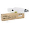 Conteneur de toner blanc sur boÃ®te marron avec l'inscription Waste Toner Box WT-860.