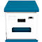 Laadkast voor notebooks Good Connections GEMMA N16, converteerbaar naar laadwagen, voor 16 apparaten, geaarde stopcontacten, afsluitbaar, vermogen 2300 W, wit-blauw