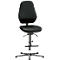 Labordrehstuhl Basic, mit Aufstiegshilfe, Kunstleder, Stamskin Top schwarz