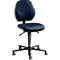 Labordrehstuhl LEANOS 9133, mit Rollen, Kunstleder, blau
