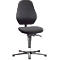 Labostoel Basic 9132, met glijders, stoffen bekleding, Duotec zwart gemêleerd