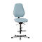 Labostoel Basic, met opstaphulp, stoffen bekleding, Duotec grijs