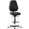 Labostoel Basic, met opstaphulp, stoffen bekleding, Duotec zwart gemêleerd