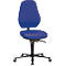 Labostoel Basic, met wielen, kunstleer, Stamskin Top blauw