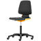 LABSIT Labordrehstuhl, o. Armlehne, mit Rollen, Rückenlehnenhöhe 420 mm, Stoff, orange