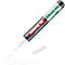 Weißer Edding-Stift mit geöffneter Kappe, der eine Spur Farbe hinterlässt. Auf dem Stift steht "edding 50 paint marker EcoLine".