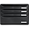 Ladebox BIG-BOX PLUS HORIZON QUER, A4+, 4 halfopen laden met uittrekstop, verzonken greep &amp; etikethouder, etiketten, Blue Angel, zwart