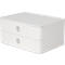 Ladebox HAN Allison Smart-Box, 2 laden met scheidingswanden, kabelhouder, stapelbaar, ABS-kunststof, wit