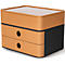 Ladebox HAN Allison Smart-Box Plus, 2 laden met scheidingswanden, Benodigdhedendoos, stapelbaar, ABS-kunststof, caramel-bruin