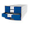 Ladebox HAN Impuls 2.0, 4 schuifladen, A4-formaat, stapelbaar, gesloten, grijs/blauw