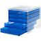 Ladebox styro® styroswing light, 5 laden, uittrekbare stoppen &amp; verzonken greep, stapelbaar, B 270 x D 340 x H 255 mm, polystyreen, transparant-blauw