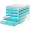 Ladebox styro® styroswing light, 5 laden, uittrekstop &amp; verzonken greep, stapelbaar, B 270 x D 340 x H 255 mm, polystyreen, transparant-aqua