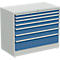 Ladekast, 7 schuifladen, B 1330 x D 715 x H 1100 mm